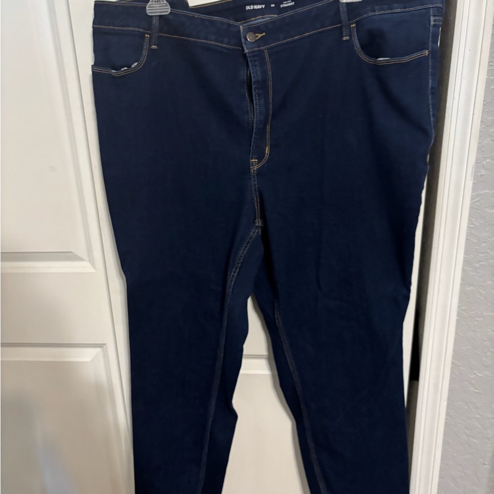 Old Navy High-Rise Straight Jeans - Dark Blue